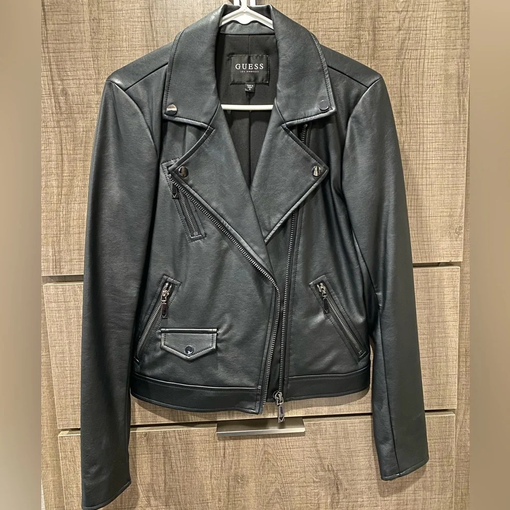 Guess Faux Leather Jacket size S - Picture 2 of 7